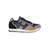 Blauer Elevate Your Step: Blue Contrast Lace-Up Sneakers -   -  Blauer.